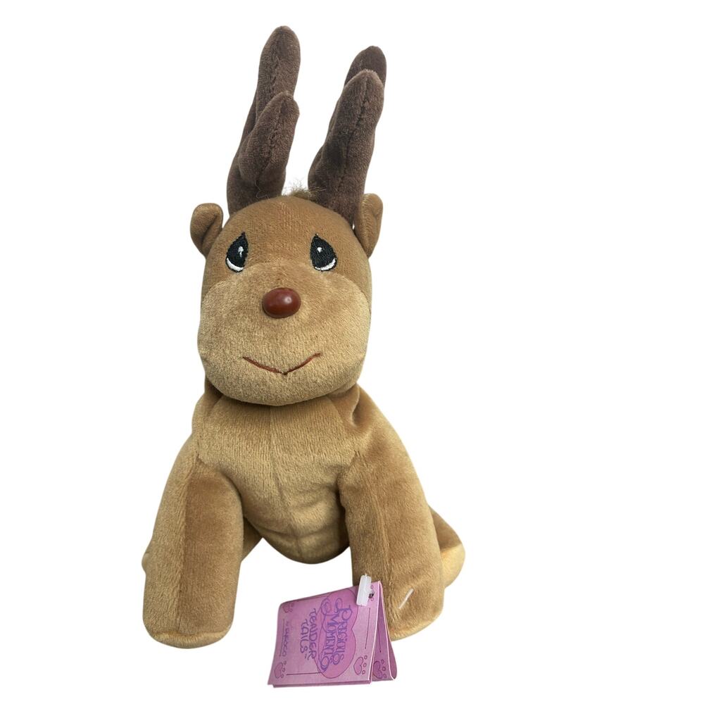 Precious Moments Tender Tails 1998 Plush Stuffed Reindeer 9" Vintage